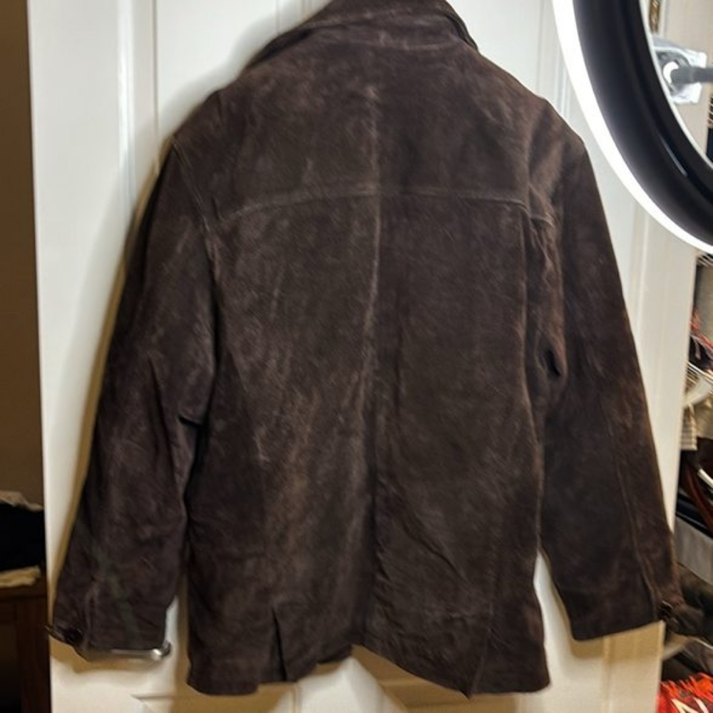 Very good condition brand chocolate brown suede jacket men’s XL